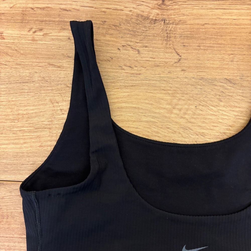 NWOT NIKE Zenvy Rib Dri-Fit Sports Bra Black Women Size XS Active Workout Gym - Picture 6 of 11